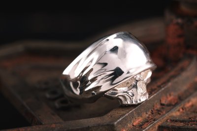 画像2: FK-BANDANA SKULL RING/RC